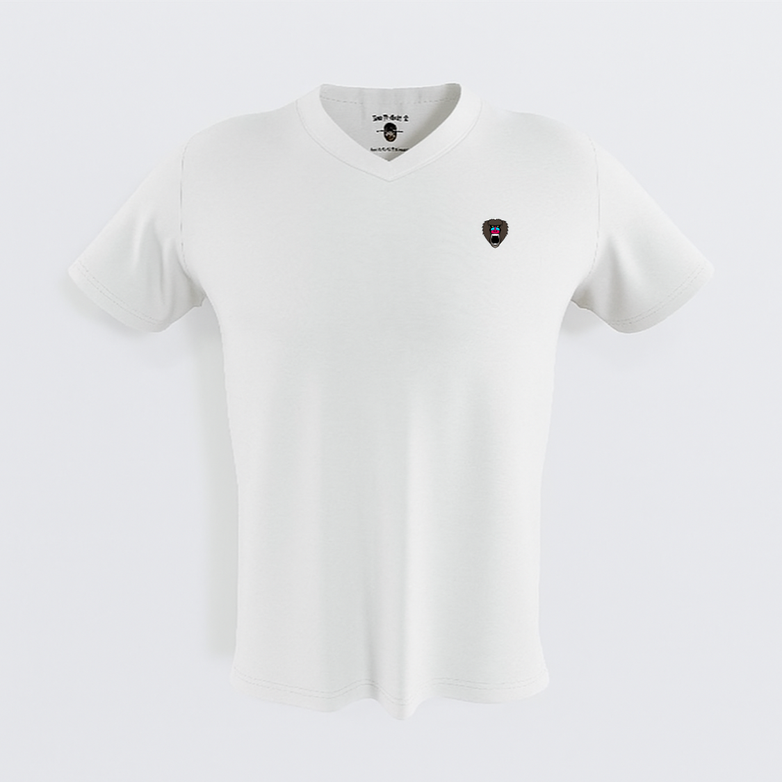 WHITE EMBROIDERED 17 V NECK – Mad Chuck™