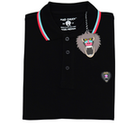 BLACK POLO WITH NEW RUBBER PATCH - Mad Chuck™