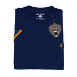 NAVY SLATE CUFF RIBBED CREW NECK WITH NEW RUBBER PATCH - Mad Chuck™