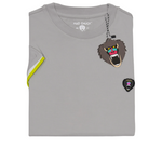 SILVER CUFF RIBBED CREW NECK WITH NEW RUBBER PATCH - Mad Chuck™