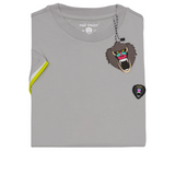 SILVER CUFF RIBBED CREW NECK WITH NEW RUBBER PATCH - Mad Chuck™