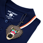 NAVY POLO WITH NEW RUBBER PATCH - Mad Chuck™
