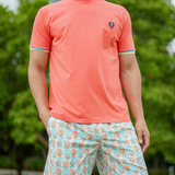PUÑO CORAL MENTA/CUELLO REDONDO ACANALADO AMARILLO