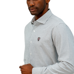 BLACK PIN STRIPE LS OXFORD - Mad Chuck™