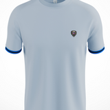 AQUA CUFF BLACK/BLUE RIBBED CREW NECK