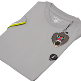 SILVER CUFF RIBBED CREW NECK WITH NEW RUBBER PATCH - Mad Chuck™