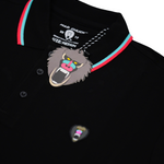 BLACK POLO WITH NEW RUBBER PATCH - Mad Chuck™