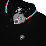 BLACK POLO WITH NEW RUBBER PATCH - Mad Chuck™