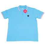 LIGHT BLUE POLO WITH NEW RUBBER PATCH - Mad Chuck™