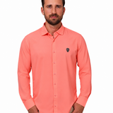 CORAL LONG SLEEVE SOLID SHIRT