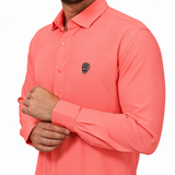 CORAL LONG SLEEVE SOLID SHIRT