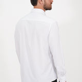 WHITE LONG SLEEVE SOLID SHIRT