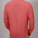 CORAL LONG SLEEVE SOLID SHIRT