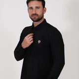 BLACK LONG SLEEVE SOLID SHIRT