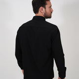 BLACK LONG SLEEVE SOLID SHIRT