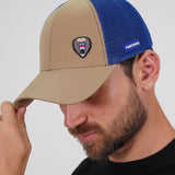 Sand / Blue Trucker