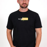 HALF/HALF BLACK TEE PRINT