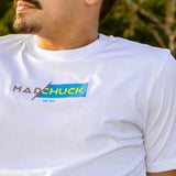 HALF/HALF WHITE TEE PRINT