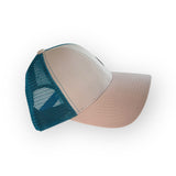 Cream / Teal Trucker