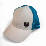 Cream / Teal Trucker