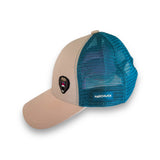 Cream / Teal Trucker