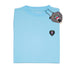 LIGHT BLUE CREW NECK T SHIRT NEW RUBBER PATCH - Mad Chuck™