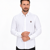 CAMISA BLANCA LISA DE MANGA LARGA