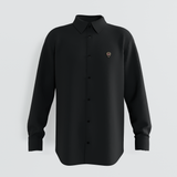 BLACK LONG SLEEVE SOLID SHIRT