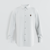 WHITE LONG SLEEVE SOLID SHIRT