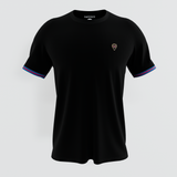 Black 42 Cuff Ribbed Crew Neck Royal and Red